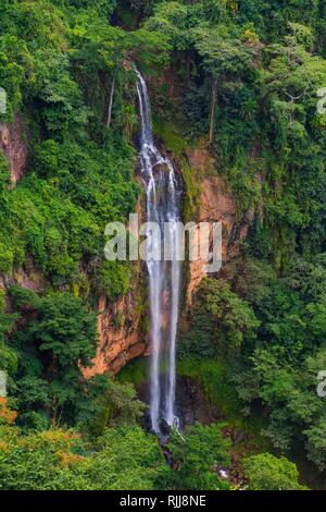 Manchewe falls near Livingstonia, Malawi Stock Photo