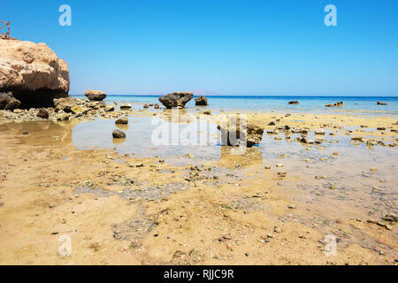 Coral reefs on the beach near hotel Stock Photo