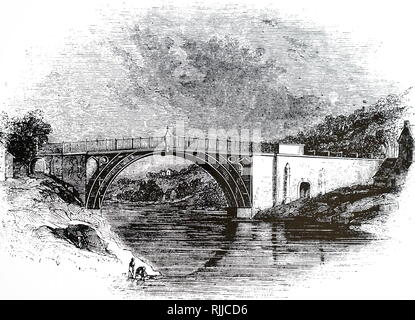 Abraham Darby III's iron bridge across the Severn at Ironbridge ...