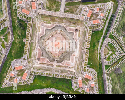 Aerial view of Fort of Santa Luzia in Alentejo, Portugal Stock Photo