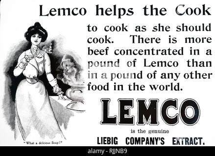 An advertisement for Liebig Meat Extracts. Dated 20th century Stock Photo