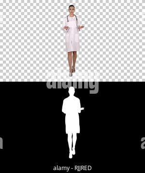 Female therapist consulting, Alpha Channel Stock Photo