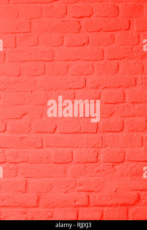 Brickstone wall full frame, red rosa colored, living corals, image background Stock Photo