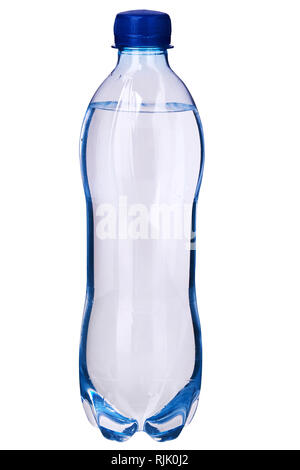 Isolated transparent large plastic bottle with 5 litres of water