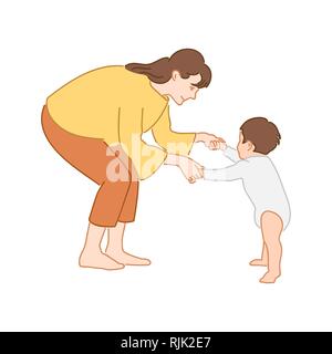 baby first step clipart images