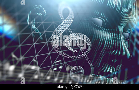 Dubstep and techno music abstract background Stock Photo