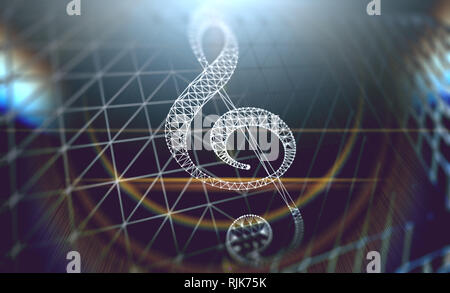 Music concept abstract background.Clef key Stock Photo