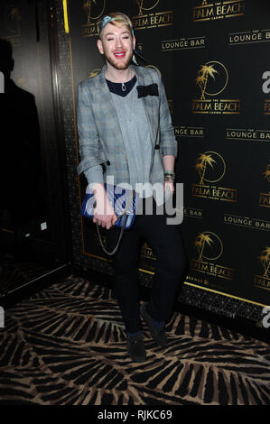 London, UK. 6th Feb, 2019. Lewis-Duncan Weedon seen during the Palm Beach Club Party, at the Palm Beach casino Lounge, Mayfair in London. Credit: Terry Scott/SOPA Images/ZUMA Wire/Alamy Live News Stock Photo