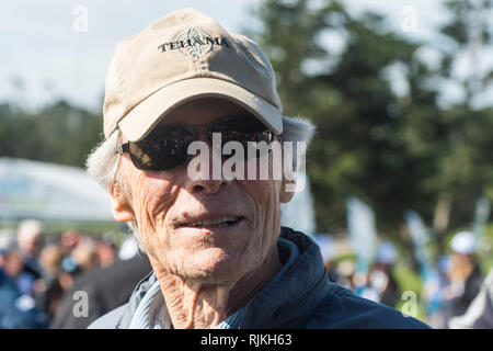 PEBBLE BEACH, CALIFORNIA - FEBRUARY 06: Clint Eastwood seen during the