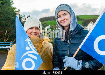 Bantry, West Cork, Ireland. 7th Feb, 2019. Striking nurses from Bantry General Hospital picket the hospital entrance for a third day after the Government refused to engage with the INMO over the pay and staff recruitment and retention issues. Credit: AG News/Alamy Live News. Stock Photo