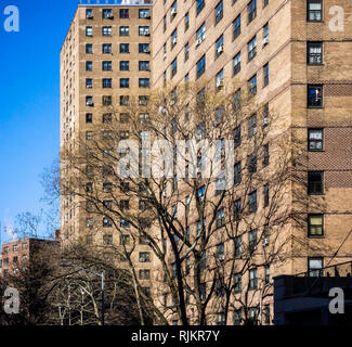 The massive NYCHA Elliot Houses complex of apartments in Chelsea in New York is seen on Thursday, January 31, 2019. NYCHA and HUD are reported to have reached a tentative agreement to oversee the embattled housing authority with a federal monitor. (Â© Richard B. Levine) Stock Photo