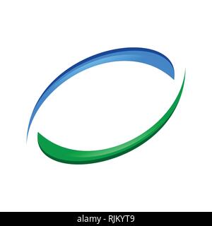 Recycle Swoosh Balance Blue Green Vector Symbol Graphic Logo Design Template Stock Vector