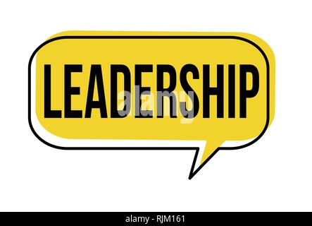Leadership speech bubble on white background, vector illustration Stock Vector