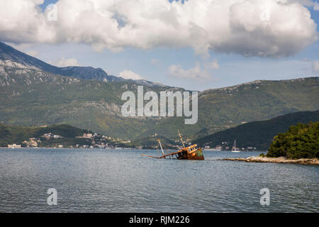 Wreck, Rose, Luštica Peninsula, Herceg Novi, Montenegro Stock Photo