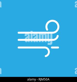 Blowing wind icon. Vector illustration, flat design. Stock Vector