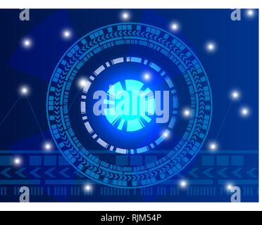 Abstract technology background Hi-tech communication concept. Sci-Fi Futuristic HUD. Vector illustration. Stock Vector