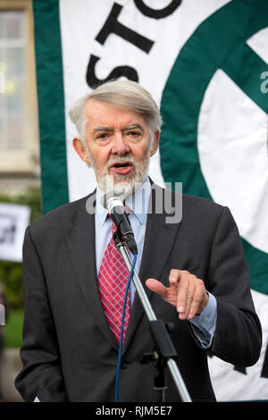Labour MP Paul Flynn speaking at a Stop The War rally in Central London on October 7, 2012. Stock Photo
