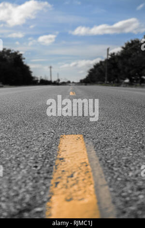 Yellow center line road markings are to be replaced with white painting in  Finland Stock Photo - Alamy