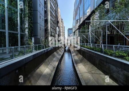 Shibuya river in front of Shibuya Stream, Shibuya-Ku, Tokyo, Japan Stock Photo