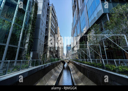 Shibuya river in front of Shibuya Stream, Shibuya-Ku, Tokyo, Japan Stock Photo