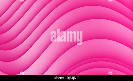 Fluid lines gradient composition. Colorful liquid bright mesh background plastic pink lines in a paper style. Marble or wavy texture backdrop template Stock Vector