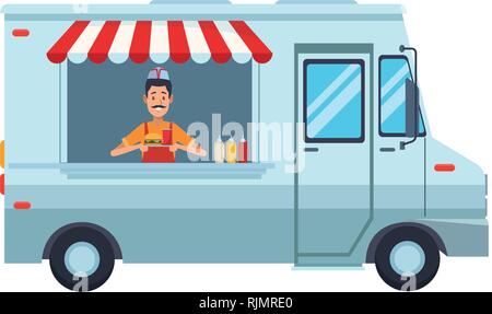 Food truck cartoon Stock Vector Image & Art - Alamy