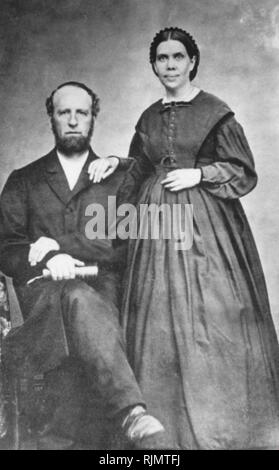 James and Ellen White, co-founders of the Seventh-day Adventist Church. Stock Photo