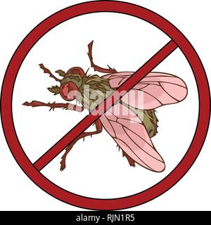 No fly sign icon simple style Royalty Free Vector Image