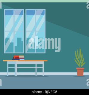 modern furniture room cartoon Stock Vector