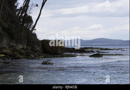 Coal Point Beach at Adventure Bay Coastal Reserve on Bruny Island, Tasmania Stock Photo