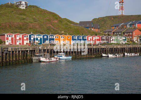 Lobster stalls on the offshore island Helgoland Stock Photo