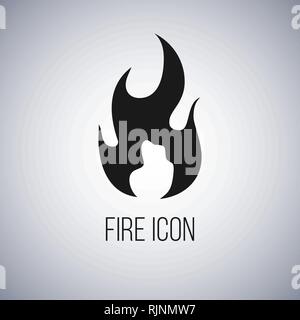 Fire flame logo vector icon. Simple flame symbol Stock Vector