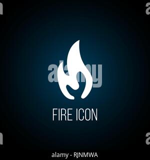 Fire flame logo icon. Simple flat symbol Stock Vector