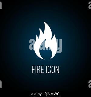 Fire flame logo icon. Simple flat symbol Stock Vector