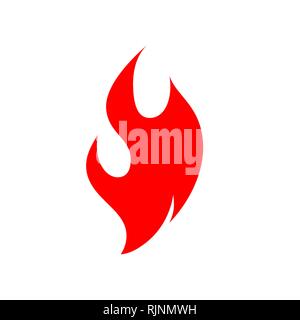 Fire flame logo vector stock icon illustration Stock Vector