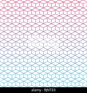 Seamless geometric gradient background. Texture with rhombus and nodes Stock Vector