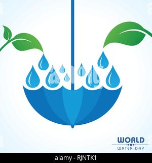 Save Nature Concept - World Water Day Stock Vector Stock Vector