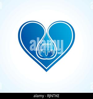 Save Nature Concept - World Water Day Stock Vector Stock Vector