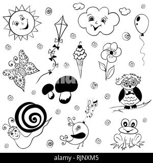 Vector childish doodles Stock Vector