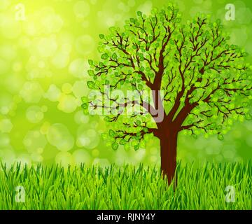 background with a tree Stock Vector Image & Art - Alamy