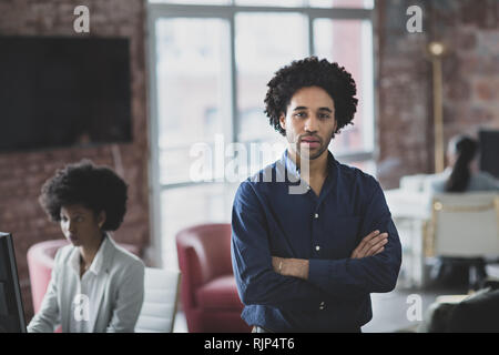 Portrait of African American businessman in a working office Stock Photo