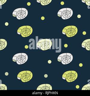 Seamless pattern with seashells. Vector illustration Stock Vector