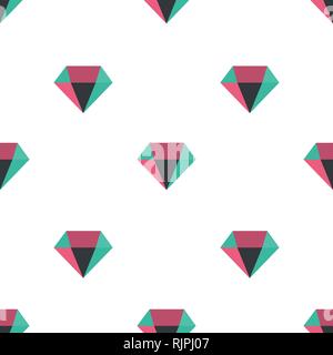 Diamond pattern, vector seamless background. Decorative illustration Stock Vector