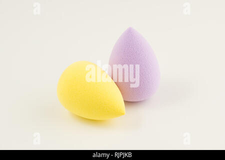 sponge for applying cosmetics on face on white background Stock Photo