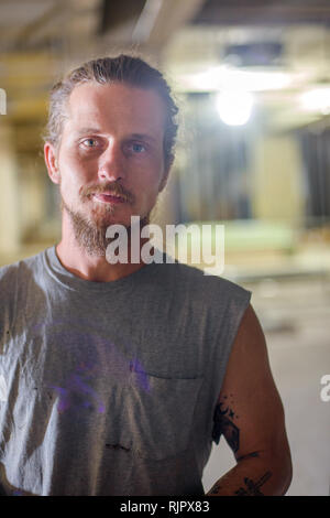 Portrait of handyman Stock Photo