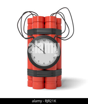 bomb with digital timer isolated on white background Stock Photo - Alamy