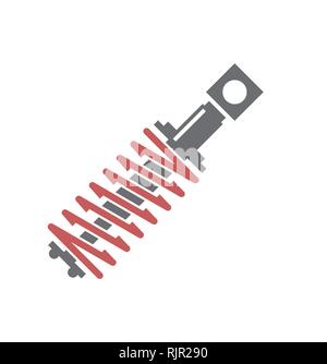 Car shock absorber icon on white background for graphic and web design, Modern simple vector sign. Internet concept. Trendy symbol for website design web button or mobile app. Stock Vector