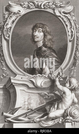 Algernon Percy, 10th Earl of Northumberland aka Baron Percy, 1602-1688.  English military leader. From the 1813 edition of The Heads of Illustrious Persons of Great Britain, Engraved by Mr. Houbraken and Mr. Vertue With Their Lives and Characters. Stock Photo