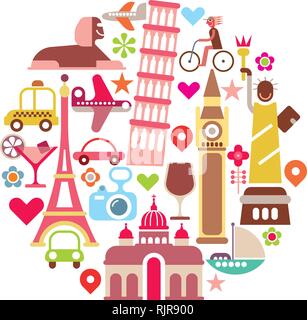 FRANCE Illustration with icons on white Stock Vector Image & Art - Alamy