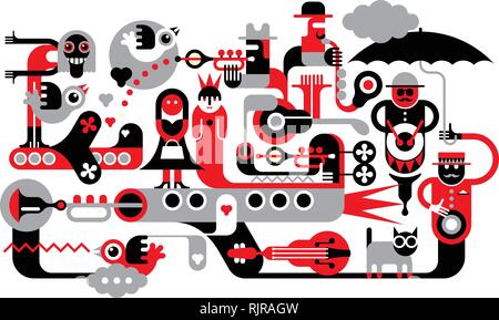 Wedding ceremony - vector illustration. Stock Vector